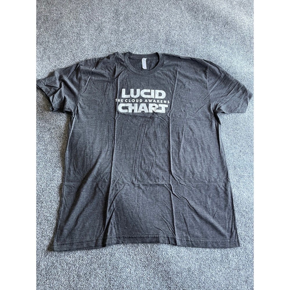 American Apparel Lucidchart Star Wars Parody T-Shirt Mens 2XL Gray Cloud Awakens
